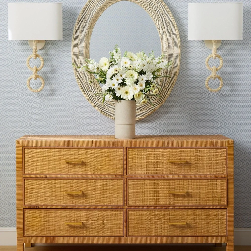 NEW Serena & Lily Martinique Wallpaper- Coastal Blue/White